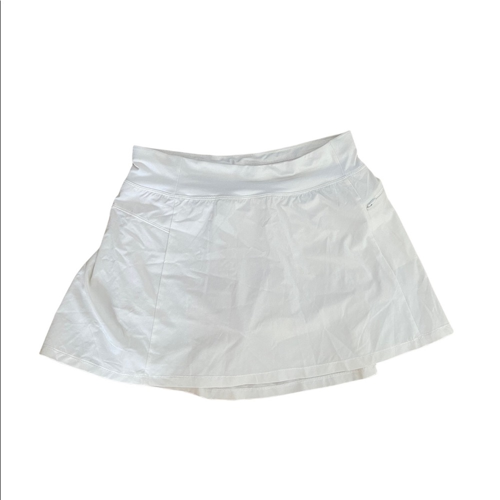 white tennis skirt